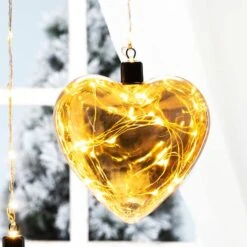 Glitzhome® 26" LED Glass Heart Wall Décor, Set Of 3 13 Glitzhome® 26" LED Glass Heart Wall Décor, Set Of 3 -Northlight Shop D446054S 3