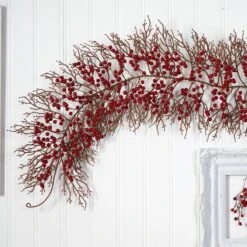 6ft. Red Berry Christmas Garland -Northlight Shop D478768S 5
