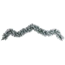 9ft. Pre-Lit LED Flocked Artificial Christmas Garland -Northlight Shop D478772S 3
