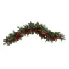 3ft. Pines, Red Berries & Pinecones Christmas Garland -Northlight Shop D478776S 1