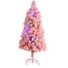 4ft. Pre-Lit Frosted Pink Cashmere Artificial Christmas Tree, Multicolor LED Lights 1 4ft. Pre-Lit Frosted Pink Cashmere Artificial Christmas Tree, Multicolor LED Lights -Northlight Shop D478782S 1