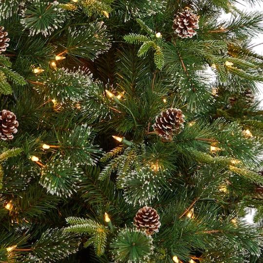 9ft. Pre-Lit Snow Tipped Clermont Mixed Pine Artificial Christmas Tree, Clear Lights 7 9ft. Pre-Lit Snow Tipped Clermont Mixed Pine Artificial Christmas Tree, Clear Lights - Image 5