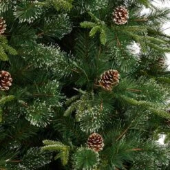 9ft. Pre-Lit Snow Tipped Clermont Mixed Pine Artificial Christmas Tree, Clear Lights 16 9ft. Pre-Lit Snow Tipped Clermont Mixed Pine Artificial Christmas Tree, Clear Lights -Northlight Shop D478795S 5