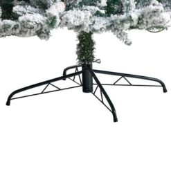 8ft. Pre-Lit Flocked Livingston Fir Artificial Christmas Tree With Pinecones, Clear LED Lights 17 8ft. Pre-Lit Flocked Livingston Fir Artificial Christmas Tree With Pinecones, Clear LED Lights -Northlight Shop D478800S 6