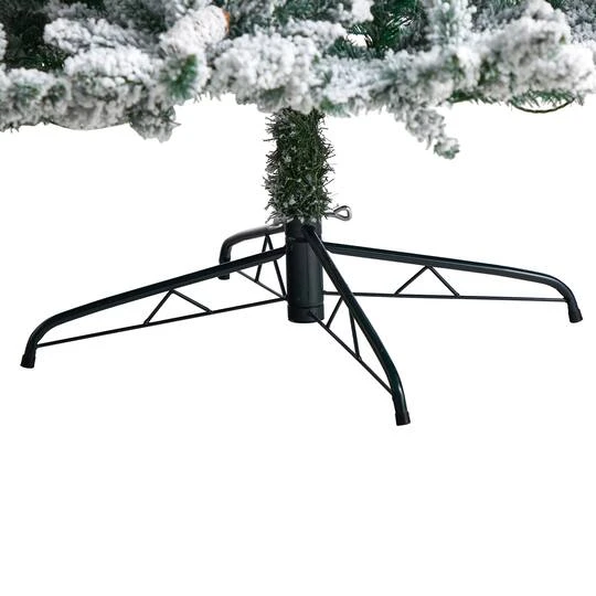 8ft. Pre-Lit Flocked Livingston Fir Artificial Christmas Tree With Pinecones, Clear LED Lights 9 8ft. Pre-Lit Flocked Livingston Fir Artificial Christmas Tree With Pinecones, Clear LED Lights - Image 7