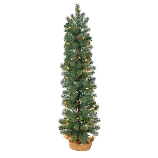 3ft. Pre-Lit Green Pine Artificial Christmas Tree With Burlap Base, Warm White Lights 3 3ft. Pre-Lit Green Pine Artificial Christmas Tree With Burlap Base, Warm White Lights