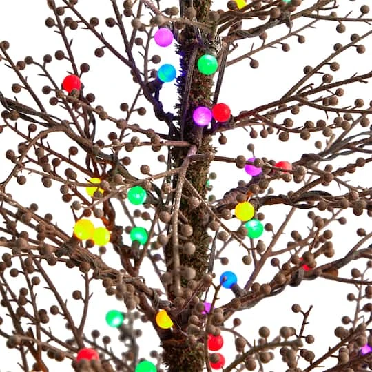 4ft. Pre-Lit Frosted Berry Twig Artificial Christmas Tree, Multicolor Gum Ball LED Lights 7 4ft. Pre-Lit Frosted Berry Twig Artificial Christmas Tree, Multicolor Gum Ball LED Lights - Image 5