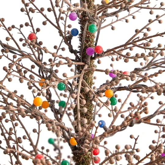 4ft. Pre-Lit Frosted Berry Twig Artificial Christmas Tree, Multicolor Gum Ball LED Lights 8 4ft. Pre-Lit Frosted Berry Twig Artificial Christmas Tree, Multicolor Gum Ball LED Lights - Image 6