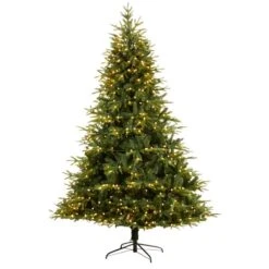 8ft. Pre-Lit Colorado Mountain Fir Natural Look Artificial Christmas Tree, White LED Lights 14 8ft. Pre-Lit Colorado Mountain Fir Natural Look Artificial Christmas Tree, White LED Lights -Northlight Shop D478811S 1 1