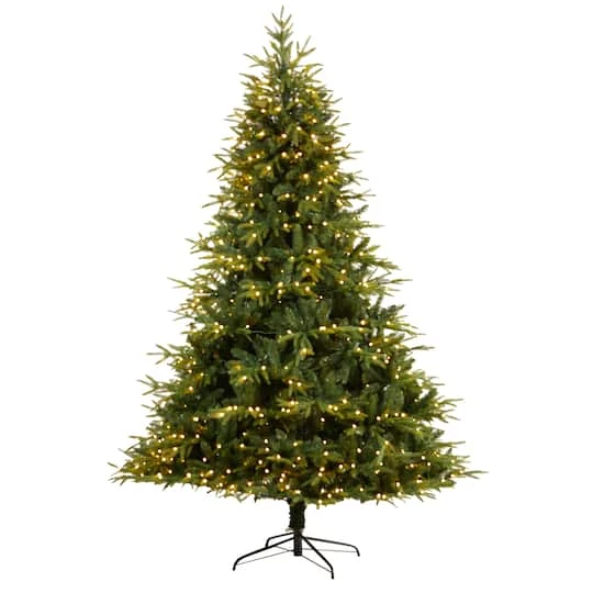 8ft. Pre-Lit Colorado Mountain Fir Natural Look Artificial Christmas Tree, White LED Lights 3 8ft. Pre-Lit Colorado Mountain Fir Natural Look Artificial Christmas Tree, White LED Lights