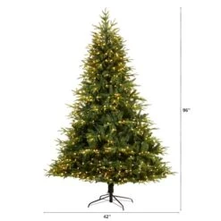 8ft. Pre-Lit Colorado Mountain Fir Natural Look Artificial Christmas Tree, White LED Lights 20 8ft. Pre-Lit Colorado Mountain Fir Natural Look Artificial Christmas Tree, White LED Lights -Northlight Shop D478811S 2