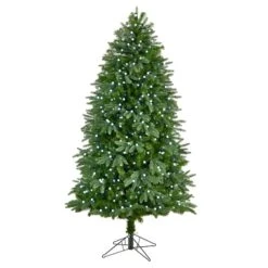 6.5ft. Pre-Lit Fraser Fir Artificial Christmas Tree, White LED Lights