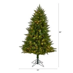 5ft. Pre-Lit Vermont Spruce Artificial Christmas Tree, Color Changing LED Lights -Northlight Shop D478841S 2