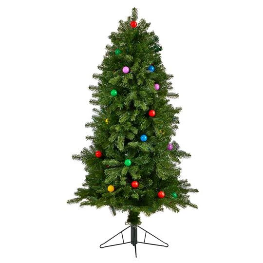 5ft. Pre-Lit Montana Mountain Fir Artificial Christmas Tree, Multicolor LED Lights 6 5ft. Pre-Lit Montana Mountain Fir Artificial Christmas Tree, Multicolor LED Lights - Image 4