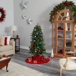 5ft. Pre-Lit Montana Mountain Fir Artificial Christmas Tree, Multicolor LED Lights 22 5ft. Pre-Lit Montana Mountain Fir Artificial Christmas Tree, Multicolor LED Lights -Northlight Shop D478842S 9