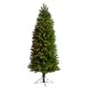 6ft. Pre-Lit Slim Virginia Spruce Artificial Christmas Tree, Warm White LED Lights -Northlight Shop D478846S 1
