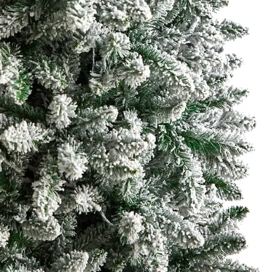 7ft. Pre-Lit Flocked Montreal Fir Artificial Christmas Tree, Warm White LED Lights 8 7ft. Pre-Lit Flocked Montreal Fir Artificial Christmas Tree, Warm White LED Lights - Image 6