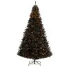 10ft. Pre-Lit Black Artificial Christmas Tree, Clear LED Lights -Northlight Shop D478859S 1