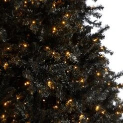 10ft. Pre-Lit Black Artificial Christmas Tree, Clear LED Lights 17 10ft. Pre-Lit Black Artificial Christmas Tree, Clear LED Lights -Northlight Shop D478859S 4