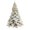7ft. Pre-Lit Flocked Austria Fir Artificial Christmas Tree, White LED Lights 2 7ft. Pre-Lit Flocked Austria Fir Artificial Christmas Tree, White LED Lights -Northlight Shop D478863S 1