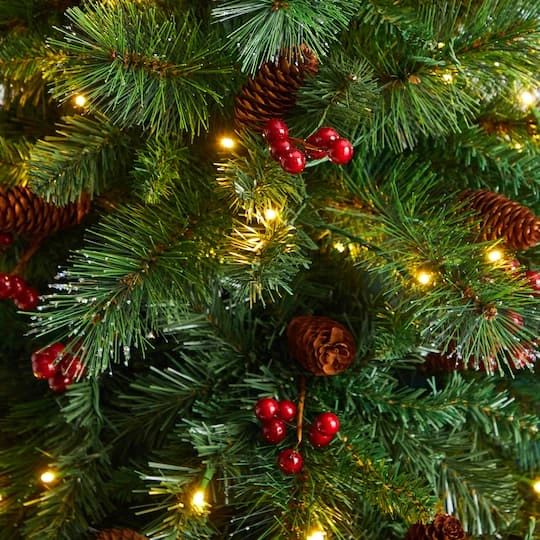 6ft. Pre-Lit Flat Back Montreal Mountain Pine Artificial Christmas Tree, White LED Lights 8 6ft. Pre-Lit Flat Back Montreal Mountain Pine Artificial Christmas Tree, White LED Lights - Image 6