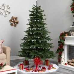 7ft. Pre-Lit Montreal Spruce Artificial Christmas Tree, Warm White LED Lights -Northlight Shop D478871S 8