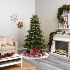 7ft. Pre-Lit Montreal Spruce Artificial Christmas Tree, Warm White LED Lights -Northlight Shop D478871S 9