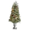 4ft. Pre-Lit English Pine Artificial Christmas Tree, Warm White LED Lights 2 4ft. Pre-Lit English Pine Artificial Christmas Tree, Warm White LED Lights -Northlight Shop D478874S 1