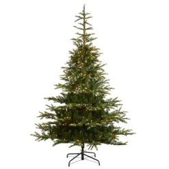 8ft. Pre-Lit Layered Washington Spruce Artificial Christmas Tree, Clear Lights