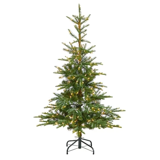 5ft. Pre-Lit Layered Washington Spruce Artificial Christmas Tree, Clear Lights 4 5ft. Pre-Lit Layered Washington Spruce Artificial Christmas Tree, Clear Lights - Image 2