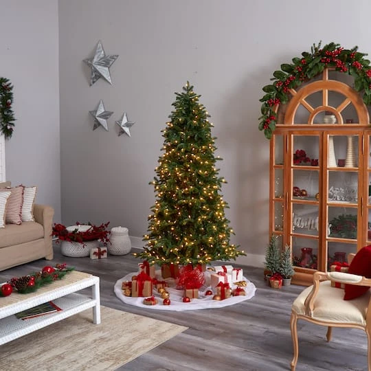 7ft. Pre-Lit South Carolina Fir Artificial Christmas Tree, Clear Lights 12 7ft. Pre-Lit South Carolina Fir Artificial Christmas Tree, Clear Lights - Image 10