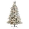 8ft. Pre-Lit Flocked West Virginia Spruce Artificial Christmas Tree, Clear Lights 1 8ft. Pre-Lit Flocked West Virginia Spruce Artificial Christmas Tree, Clear Lights -Northlight Shop D478897S 1