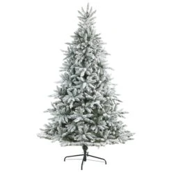 8ft. Pre-Lit Flocked West Virginia Spruce Artificial Christmas Tree, Clear Lights 16 8ft. Pre-Lit Flocked West Virginia Spruce Artificial Christmas Tree, Clear Lights -Northlight Shop D478897S 3