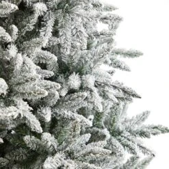8ft. Pre-Lit Flocked West Virginia Spruce Artificial Christmas Tree, Clear Lights 18 8ft. Pre-Lit Flocked West Virginia Spruce Artificial Christmas Tree, Clear Lights -Northlight Shop D478897S 5