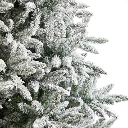 8ft. Pre-Lit Flocked West Virginia Spruce Artificial Christmas Tree, Clear Lights 8 8ft. Pre-Lit Flocked West Virginia Spruce Artificial Christmas Tree, Clear Lights - Image 6