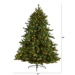 8ft. Pre-Lit Wyoming Mixed Pine Artificial Christmas Tree, Clear Lights 17 8ft. Pre-Lit Wyoming Mixed Pine Artificial Christmas Tree, Clear Lights -Northlight Shop D478904S 2