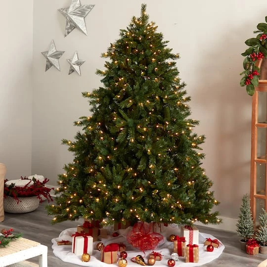 8ft. Pre-Lit Wyoming Mixed Pine Artificial Christmas Tree, Clear Lights 11 8ft. Pre-Lit Wyoming Mixed Pine Artificial Christmas Tree, Clear Lights - Image 9