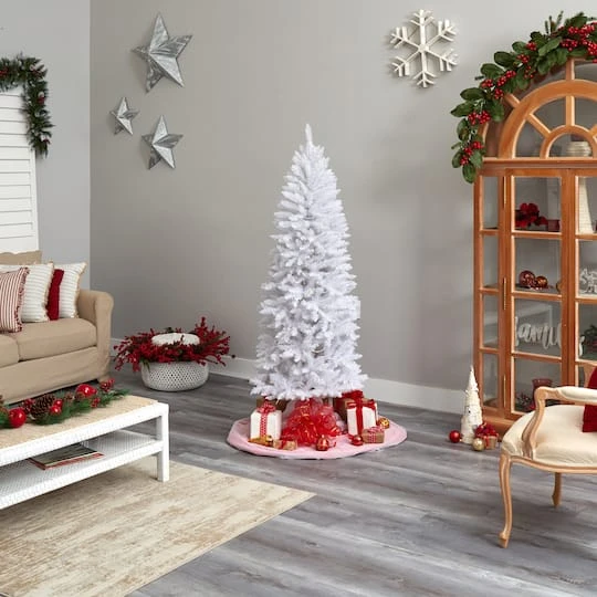 6ft. Pre-Lit White Artificial Christmas Tree, Warm White LED Lights 13 6ft. Pre-Lit White Artificial Christmas Tree, Warm White LED Lights - Image 11