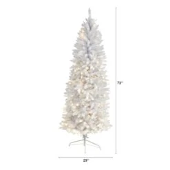 6ft. Pre-Lit White Artificial Christmas Tree, Warm White LED Lights 20 6ft. Pre-Lit White Artificial Christmas Tree, Warm White LED Lights -Northlight Shop D478909S 2