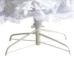 11ft. Pre-Lit Slim White Artificial Christmas Tree, Warm White LED Lights 19 11ft. Pre-Lit Slim White Artificial Christmas Tree, Warm White LED Lights -Northlight Shop D478913S 6