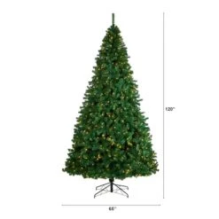10ft. Pre-Lit Northern Tip Artificial Christmas Tree, Clear LED Lights -Northlight Shop D478937S 2