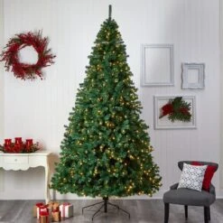 10ft. Pre-Lit Northern Tip Artificial Christmas Tree, Clear LED Lights -Northlight Shop D478937S 7