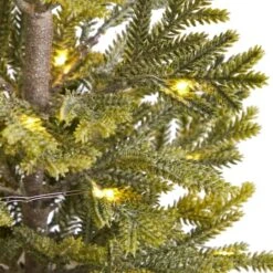 2ft. Pre-Lit Pine Artificial Christmas Tree In Rustic Metal Planter, Warm White Lights -Northlight Shop D478948S 4