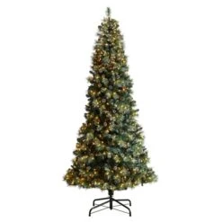 9ft. Pre-Lit Frosted British Columbia Mountain Pine Artificial Christmas Tree, Clear Lights 14 9ft. Pre-Lit Frosted British Columbia Mountain Pine Artificial Christmas Tree, Clear Lights -Northlight Shop D478951S 1 1