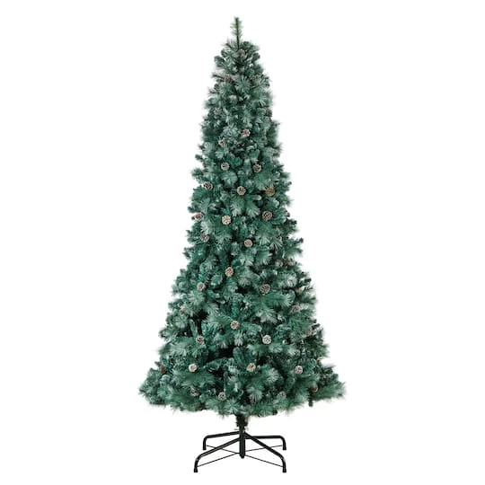 9ft. Pre-Lit Frosted British Columbia Mountain Pine Artificial Christmas Tree, Clear Lights 6 9ft. Pre-Lit Frosted British Columbia Mountain Pine Artificial Christmas Tree, Clear Lights - Image 4