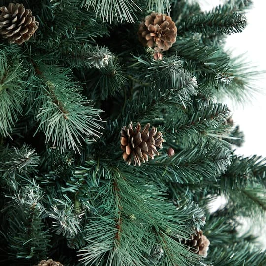 9ft. Pre-Lit Frosted British Columbia Mountain Pine Artificial Christmas Tree, Clear Lights 8 9ft. Pre-Lit Frosted British Columbia Mountain Pine Artificial Christmas Tree, Clear Lights - Image 6