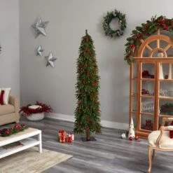 7ft. Pre-Lit Victoria Fir Artificial Christmas Tree, Multi-Color LED Lights 23 7ft. Pre-Lit Victoria Fir Artificial Christmas Tree, Multi-Color LED Lights -Northlight Shop D478956S 10