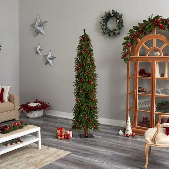 7ft. Pre-Lit Victoria Fir Artificial Christmas Tree, Multi-Color LED Lights 13 7ft. Pre-Lit Victoria Fir Artificial Christmas Tree, Multi-Color LED Lights - Image 11