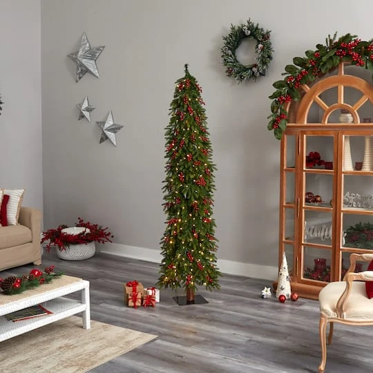 7ft. Pre-Lit Victoria Fir Artificial Christmas Tree, Multi-Color LED Lights 12 7ft. Pre-Lit Victoria Fir Artificial Christmas Tree, Multi-Color LED Lights - Image 10