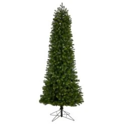 8.5ft. Pre-Lit Slim Colorado Mountain Spruce Artificial Christmas Tree, Multifunction White Micro LED Lights -Northlight Shop D478961S 3